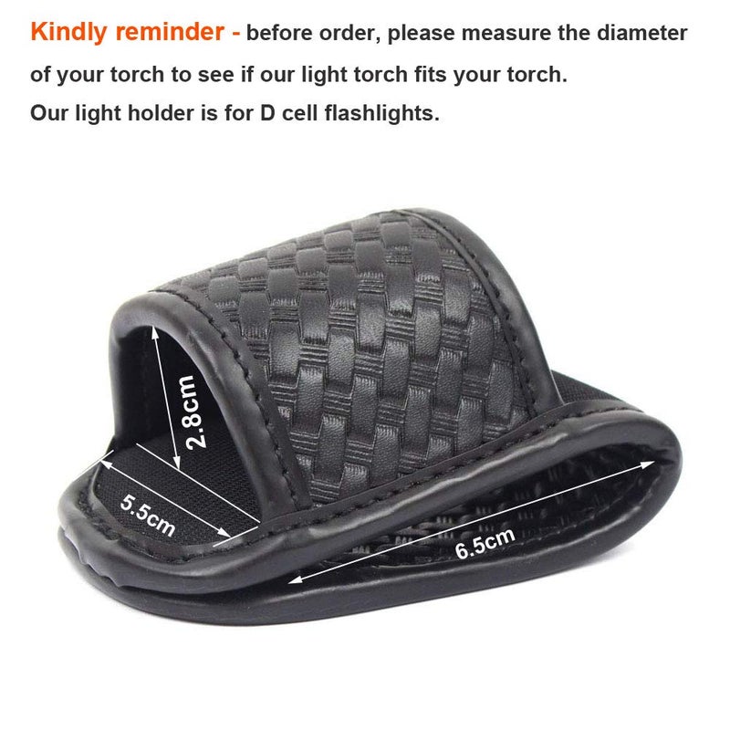 ROCOTACTICAL Basketweave Open Top D Cell Compact Light Holder, Duty Belt Accessories-Flashlight Pouch Holster - Image 2